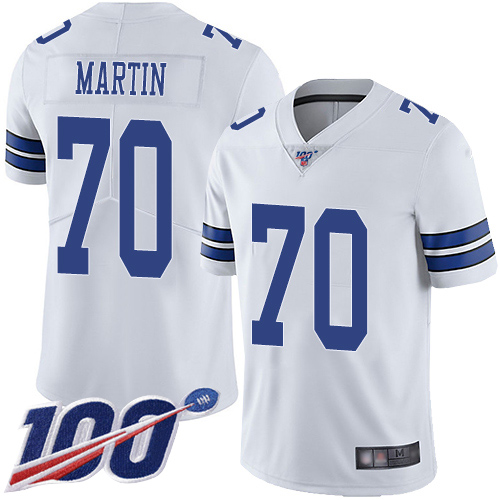 Men Dallas Cowboys Limited White Zack Martin Road #70 100th Season Vapor Untouchable NFL Jersey
